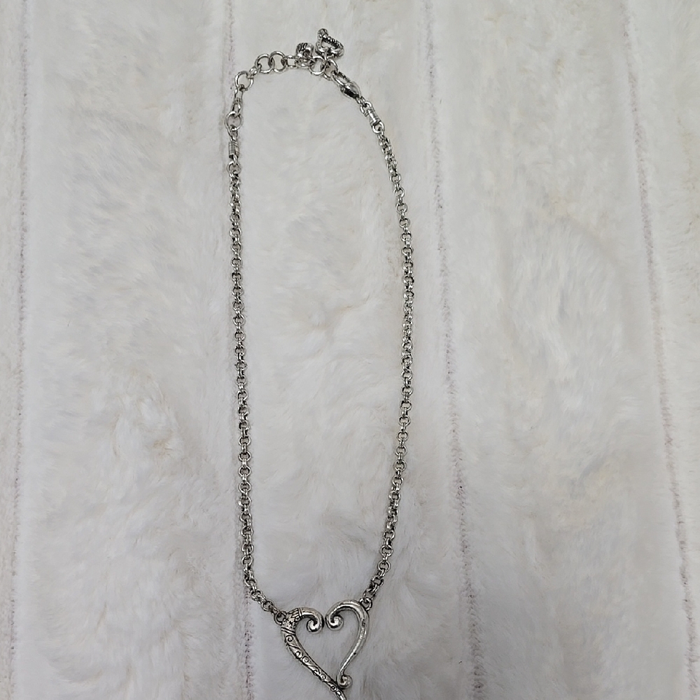 Brigthon Elegant Silver Heart Necklace